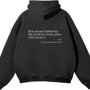 Black Hoodie with Inspirational Quote
